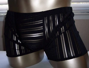 RB135 RB142 HOT MEN BOXER BRIEF Contoured Pouch Striped - Picture 1 of 4