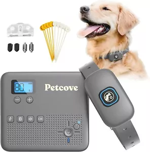 Petcove Wireless Dog Fence & Training Collar 2-in-1 Electric Fence (Gray) - Picture 1 of 6