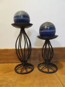 2er Set riverblaue Kerzen und Kugelkerzen, toller Zustand - Bild 1 von 10