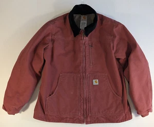 CARHARTT WOMEN'S JACKET SHERPA LINED SIZE LARGE WC061 VRS ROSE COLOR NO HOOD - Picture 1 of 22