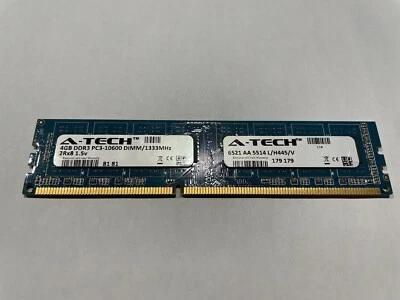 A-Tech 4GB PC3-10600 Desktop DDR3 1333 MHz DIMM 240-Pin non-ECC Memory RAM 1x 4G - Image 1 of 2