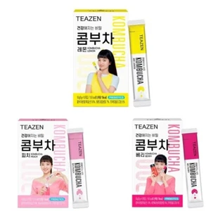 Teazen Kombucha 3 Flavor Set (Peach Lemon Berry) 5g x 30 Sticks