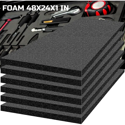 ONREVA Tool Box Foam Inserts for Cases Polyethylene Foam Sheets Toolbox Foam Organizer