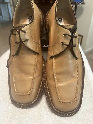 Zapatos de vestir Bachrach para hombre talla 10 de cuero tostado Oxford hechos en Italia Foto 1 de 4