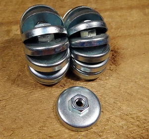 20 - Kappe/Tassenscheiben verzinkt mit 6m-1,0 Muttern 6mm verzinkt fast 1/4" - Bild 1 von 3
