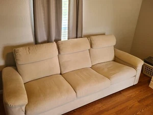 Cream full Sized Couch - Picture 1 of 2
