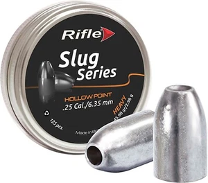 RIFLE Slug HP 125 Count HOLLOW POINT 6.35mm .25 Caliber HEAVY Airgun Pellets - Picture 1 of 2