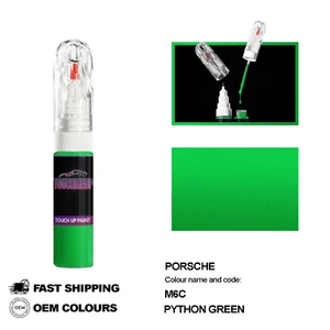 FOR PORSCHE PYTHON GREEN M6C Touch Up Paint Pen Brush Fix Kit Scratch Chip Set - Picture 1 of 8