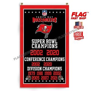 Tampa Bay Buccaneers 3X5 Flag Banner Super Bowl Champions NEW FREE Shipping