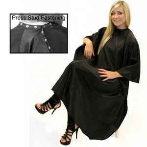 Hair tools Hairdressers Unisex Black Gown With Poppers - No Sleeves - Picture 1 of 1