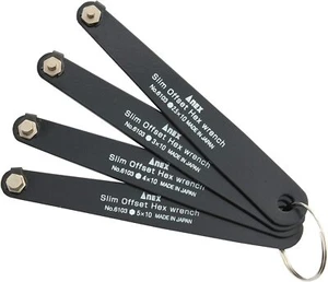 ANEX Ultra Low Profile Offset Allen Wrench Set 4 Piece, 90 Degree Straight - Picture 1 of 1