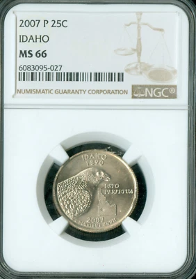 2007 P IDAHO QUARTER NGC MS66 BUSINESS STRIKE ONLY 13 FINER* - Image 1 of 2