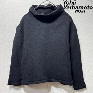 Yohji Yamamoto + Noir High Quality High Neck Design Knit 100%Wool Black - Picture 1 of 8