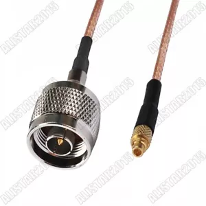 N-Type Male Plug to MMCX Plug Male Connector RF Pigtail Coax Cable RG316 15cm - Picture 1 of 4
