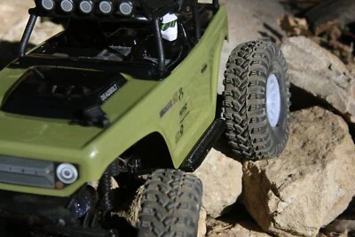 Axial SCX24 1/24 scale Deadbolt Solid Tube Rock Sliders Side Steps  - Black  - Image 1 of 4