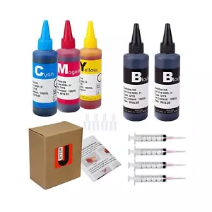 JetSir 4 kolory zestaw uzupełniający atrament 100ML 5 butelek HP 950 951 932 933 60 61 952 901 - Zdjęcie 1 z 6