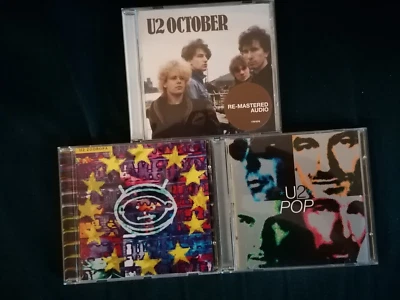U2 CD Paket mit den 3 Alben October, Zooropa & Pop - NEUWERTIG Rock CD Sammlung - Bild 1 von 4