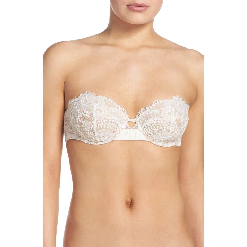 Sujetador Demi Maison Lejaby 272094 para mujer marfil sin tirantes con aros talla 34B Foto 1 de 4