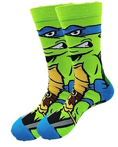 Calze Crew Teenage Mutant Ninja Turtles Serie Leonardo Personaggio Design - Foto 1 di 1
