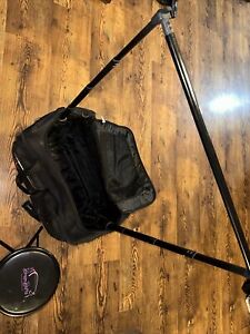 DREAM DUFFEL Large Black Bag Dance Luggage with Retractable Hanging Rack & Chair