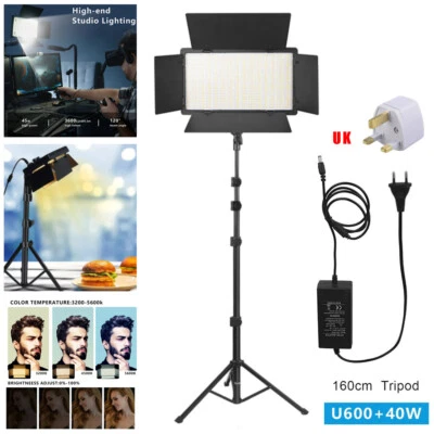 50W LED Video Light Photo Studio Lamp Photography Panel Lighting with Stand - Image 1 of 4