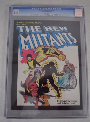 Marvel Novela Gráfica Nuevos Mutantes 4 1982 En estado bastante bueno 1er Nuevo Mutantes CGC 8.0 Foto 1 de 3