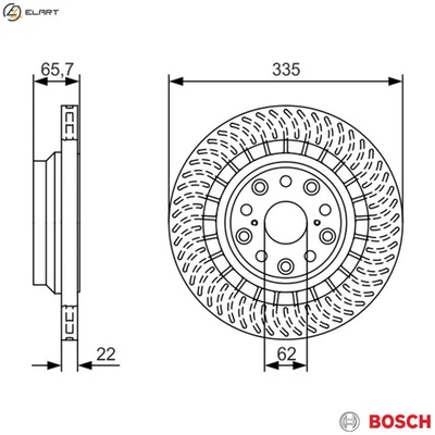 2x BRAKE DISC 0 986 479 T35 FOR LEXUS 1UR-FE/FSE 4.6L 2UR-FSE 5.0L 8cyl LS - Image 1 of 4