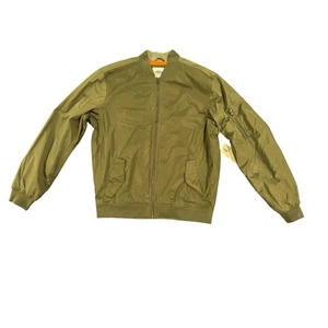 New With Tag Old Navy Olive Green Water Resistant Bomber Jacket Men’s Size Large - Picture 1 of 8