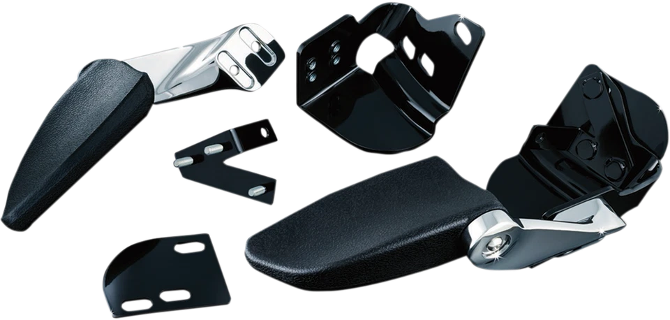 Reposabrazos plegables para pasajeros Kuryakyn 8958 Stealth 97-13 Harley Touring cromados Foto 1 de 1