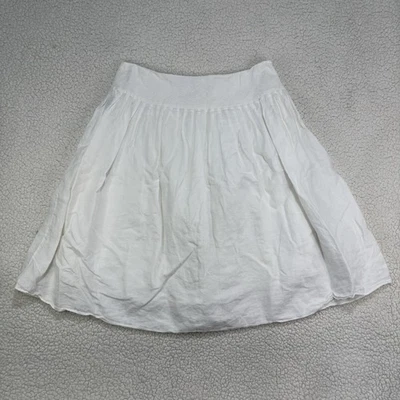 Falda Lauren Ralph Lauren 100% Lino Bordada Talla 10P Totalmente Forrada Plisada Foto 1 de 4