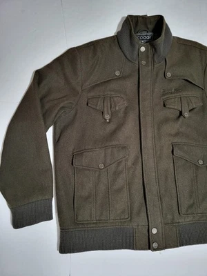 (#C)COOGI Wool Blend Pea Coat Heavyweight Jacket Full Zip Button Up Mens Size 3X - Image 1 of 4