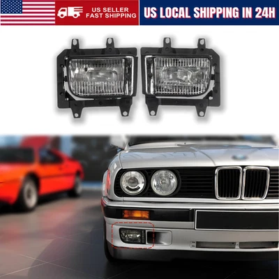 EN NOSOTROS! 1 par de faros antiniebla para parachoques delantero BMW E30 318i 318is 325i 1985-1993 Foto 1 de 4