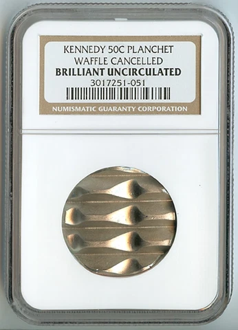 50c HALF DOLLAR BLANK PLANCHET MINT CANCELLED US COIN NGC Cover