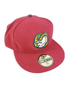 New Era 59fifty BOISE HAWKS Fitted Baseball Hat Pioneer MiLB Sz 7 7/8 NWT Red