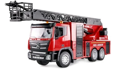 FEUERWEHR DREHLEITERFAHRZEUG 1:18 mit Spritzfunktion RTR AMEWI 22675 - Bild 1 von 4