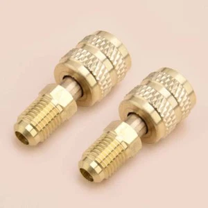 2x R32 to R410a Air Conditioning Adapter 1/4" Male SAE to 5/16" Female SAE - Picture 1 of 6