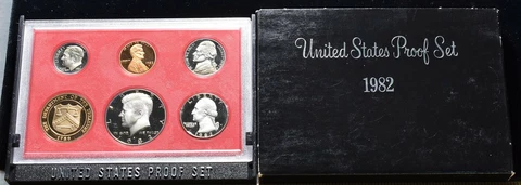 1982-S U.S. Mint Proof Set 5 Coins - Pristine Hand Picked Set Cover