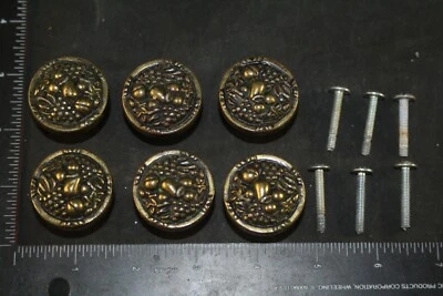 LOTE DE TIRADORES DE GABINETE DE CAJÓN DE LATÓN FUNDIDO AMEROCK VINTAGE COLECCIÓN DE 6 PIEZAS 1335-1 Foto 1 de 4