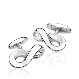Georg Jensen Silver Cuff Links # 452 - INFINITY - Picture 1 of 1