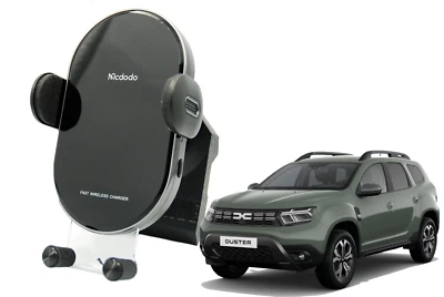 Supporto Cellulare Automatico con Ricarica Wireless per DACIA Duster 2 2022+ - Immagine 1 di 4