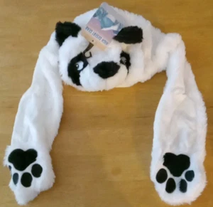 (NWT) High Desert Gear Kid's Unisex Winter Wear Panda Plush Hat w Paw Scarf OSFM - Picture 1 of 5