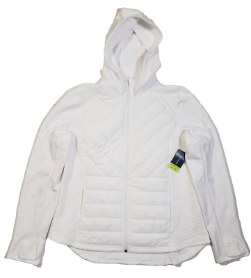 Tek Gear куртка женщин XL белый молнии с капюшоном флис с подкладкой - Изображение 1 из 4