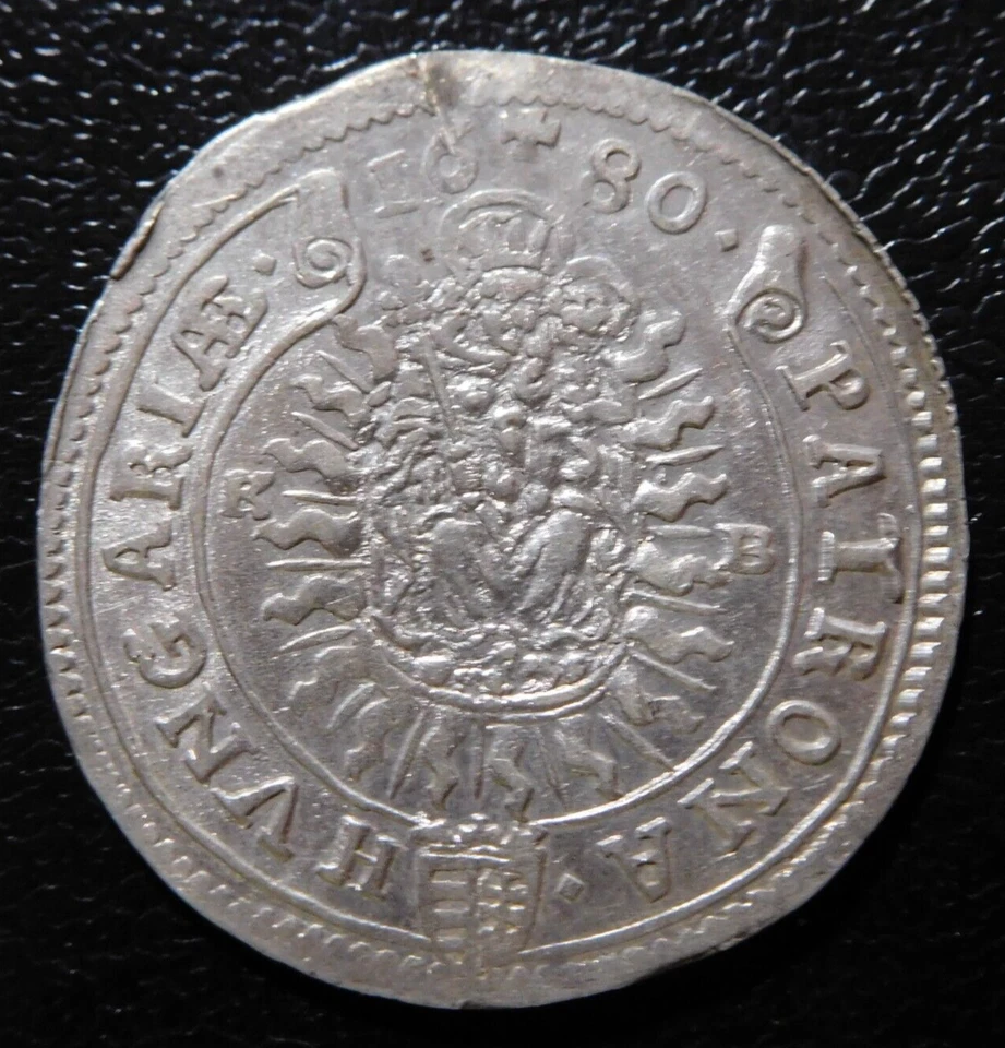 HUNGARY / LEOPOLD I. - SILVER 15 KREUZER / 1680 K-B - Image 1 of 2