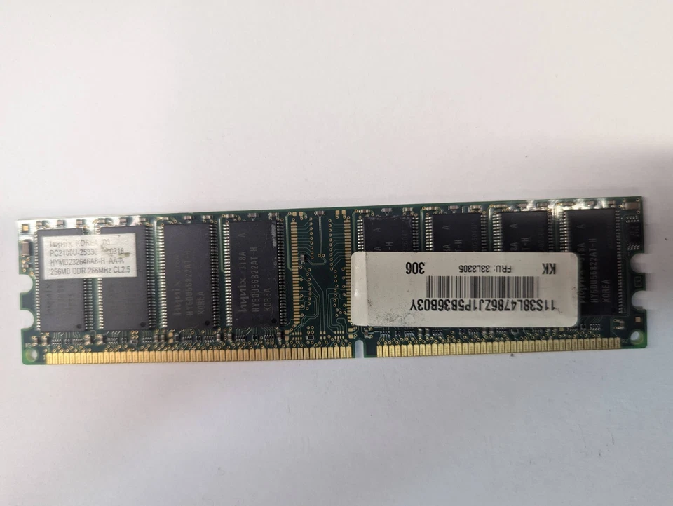 Hynix 256MB PC2100U-25330 DDR 266MHz CL2.5 - Image 1 of 1