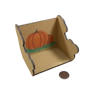 Artisan Dollhouse Miniature Diorama Display Halloween Fall Autumn Pumpkin Signed Foto 1 de 4