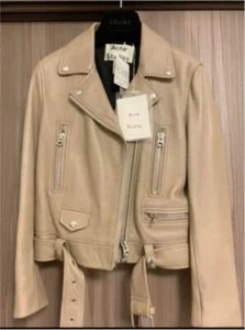 Acne Studios Classic riders Size 36, color beige with tag riders jacket - Picture 1 of 4
