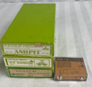 HO/HOn3 Lot of 4 Misc Models Durango Press Handcar Ashpit Drag Flanger Speeder - Picture 1 of 6