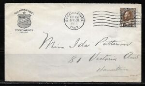 Canada - 1921 St. Catherines, ON - "New Murray Hotel" Admiral Advertising Cover