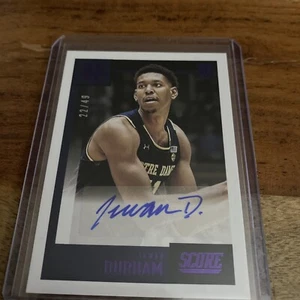 2021 Chronicles Score Draft Picks Juwan Durham RC Auto 22/49 Purple - Bild 1 von 2