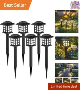 LED Solar Outdoor Lights 6 Pack Waterproof Pathway Lighting for Garden Yard - Picture 1 of 12